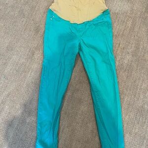 Celebrity Pink maternity Teal and Beige Pants